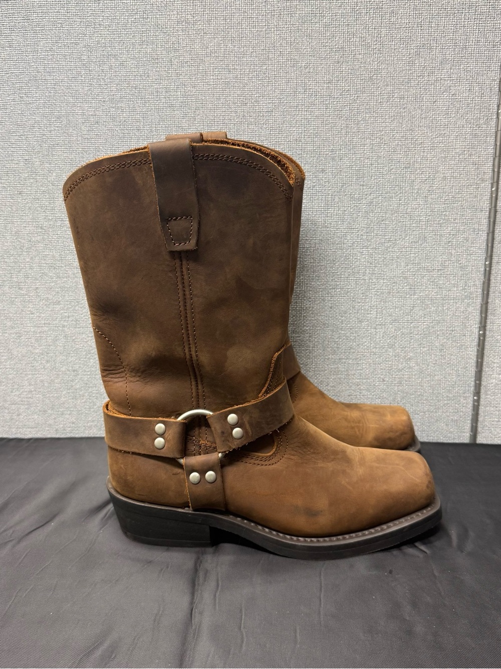 Cody James Men's Brown Leather Harness Boots
